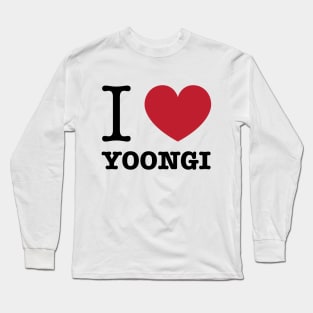 I love BTS Min Yoongi Suga typography Morcaworks Long Sleeve T-Shirt